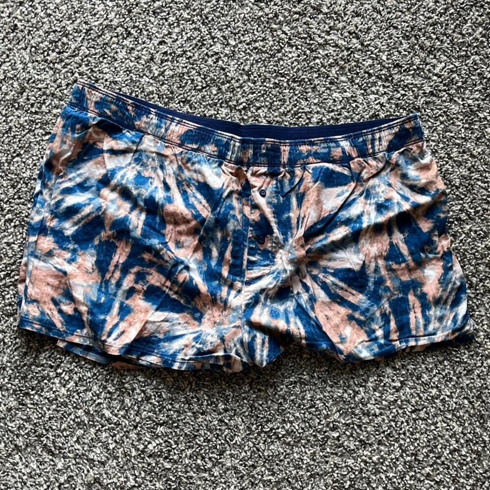 Victoria's Secret Pink Tie-Dye Cotton Sleep Shorts – Women's XL– Soft & Vibrant - Picture 1 of 7